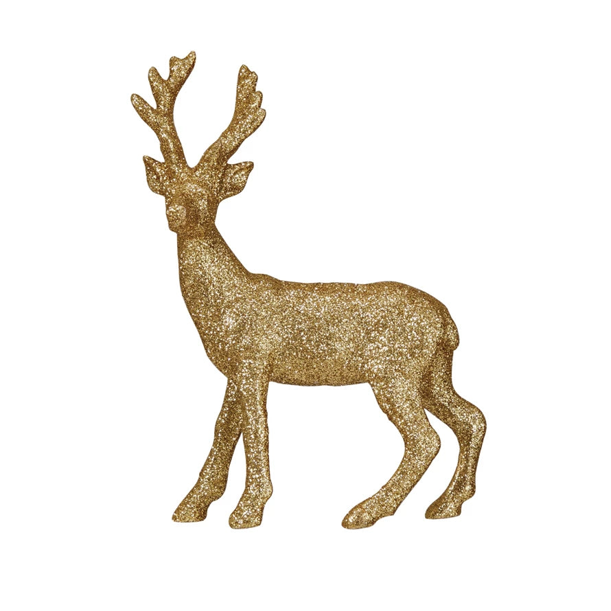 Resin Buck w/Glitter, Gold Finish