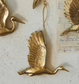 Resin Flying Bird Ornament, Gold Finish (4 Styles)