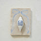 Ceramic Finial Ornament White & Blue