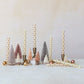 Unscented Taper Candles w/3D Dots in Box (Set of 2)