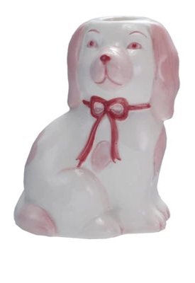 Stoneware Staffordshire Dog Taper Holder (2 Styles)