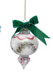 Hand-Painted Glass Ornament w/Design/Velvet Bow (4 Styles)