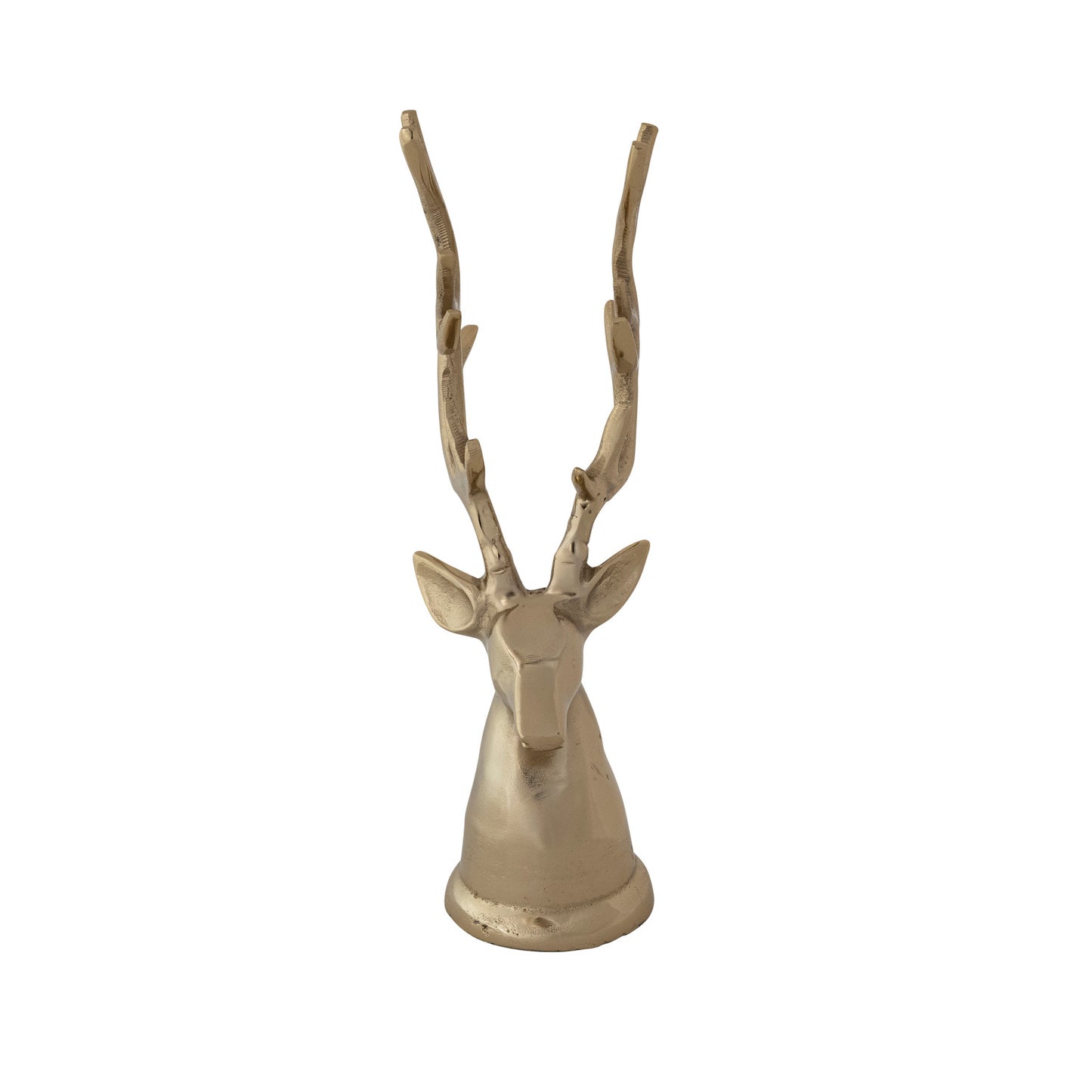 Cast Aluminum Reindeer Head Gold Finish