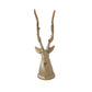 Cast Aluminum Reindeer Head Gold Finish