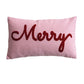 Square Cotton Slub Lumbar Pillow w/Tufted Merry
