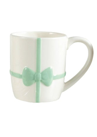 Stoneware Mug w/ Embossed Bow (4 Styles)