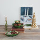 Hand-Painted Holly Leaves Shaped Bowl w/Berries, Green & Red