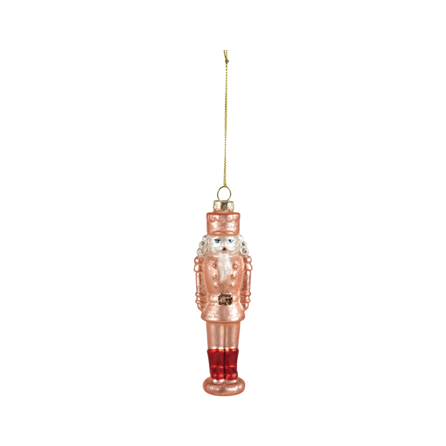 Mercury Glass Nutcracker Ornament w/Glitter