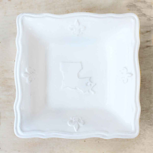 Louisiana Tidbit Dish   White   4.5x1.5x4.5