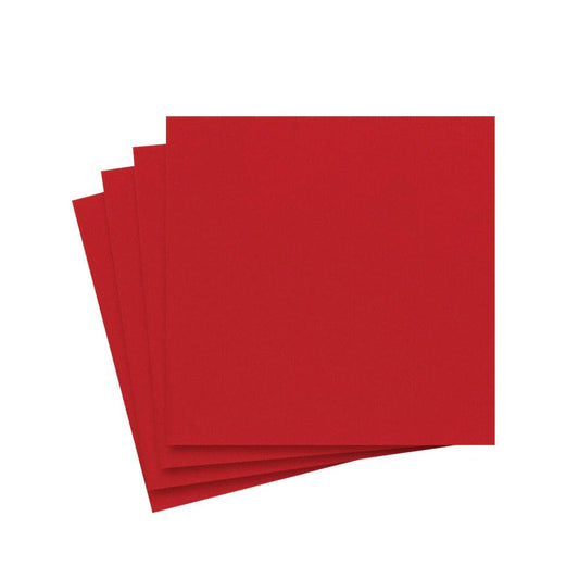 Paper Linen Solid Cocktail Napkins in Red - 15 Per Package