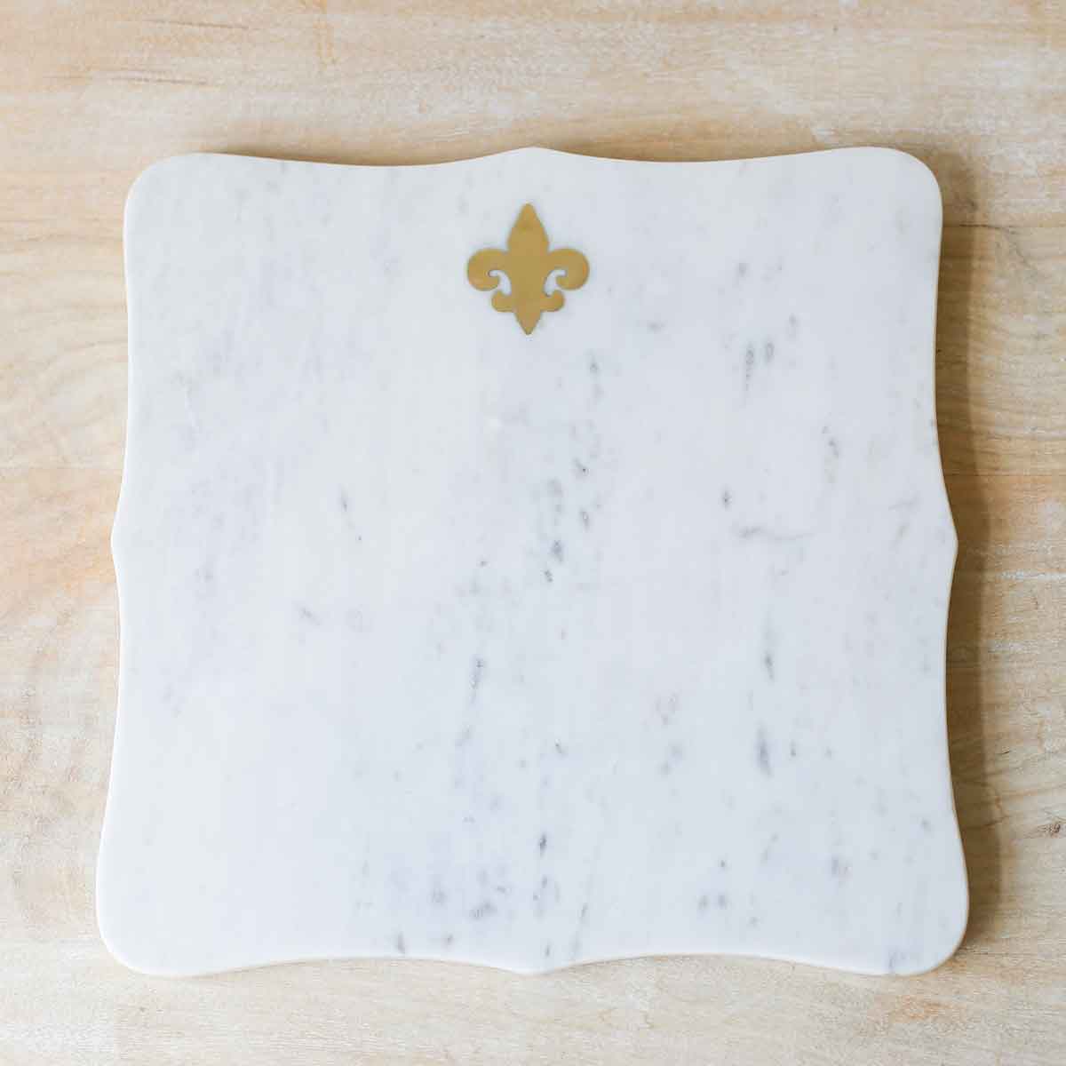 Fleur De Lis Marble Serving Board