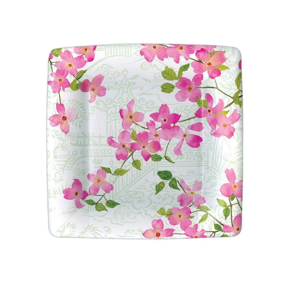 Blossoming Branches Square Paper Salad & Dessert Plates - 8 Per Package