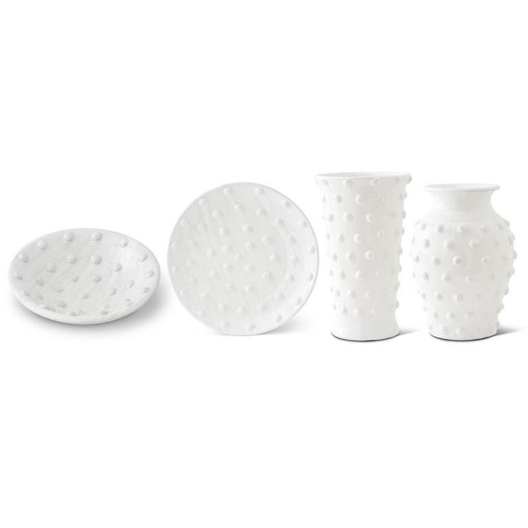 S/4 Bowl Plate Vases Polka Dot