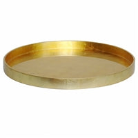 Gold Leaf Lacquer Round Serving Tray