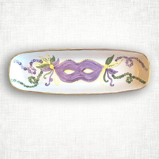 Mardi Gras Mask Bread Tray