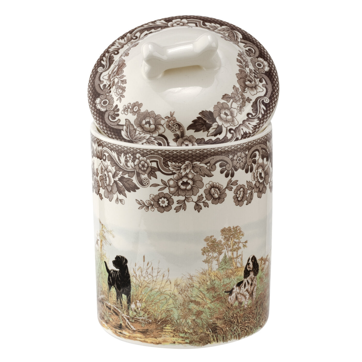 Woodland Treat Jar Assorted Dogs 7"