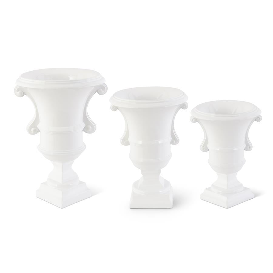 Glossy White Urns (3 Sizes)