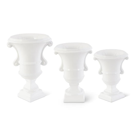 Glossy White Urns (3 Sizes)