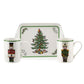 Christmas Tree 3pc Mug and Tray set Nutcracker