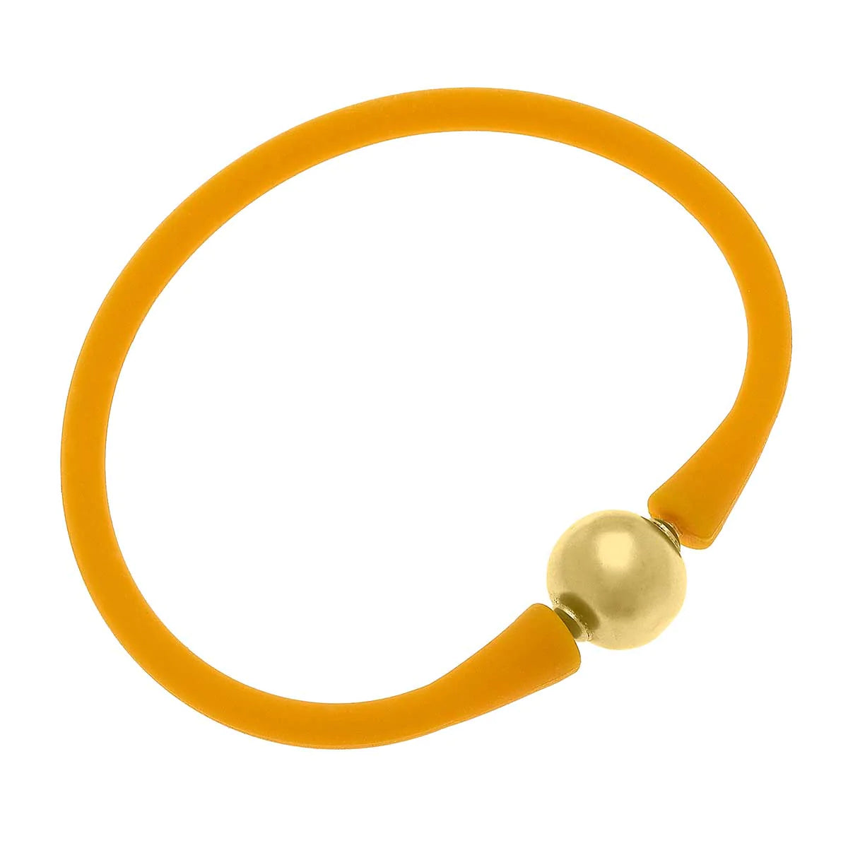 Bali 24K Gold Plated Ball Bead Silicone Bracelet - Assorted Colorsn