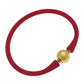 Bali 24K Gold Plated Ball Bead Silicone Bracelet - Assorted Colors