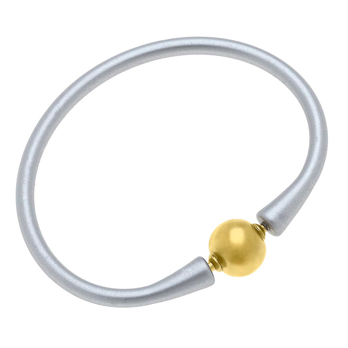 Bali 24K Gold Plated Ball Bead Silicone Bracelet - Assorted Colorsn