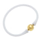 Bali 24K Gold Plated Ball Bead Silicone Bracelet - Assorted Colorsn