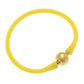 Bali 24K Gold Plated Ball Bead Silicone Bracelet - Assorted Colorsn