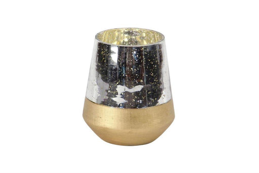 Gold Glass Modern Candle Holder