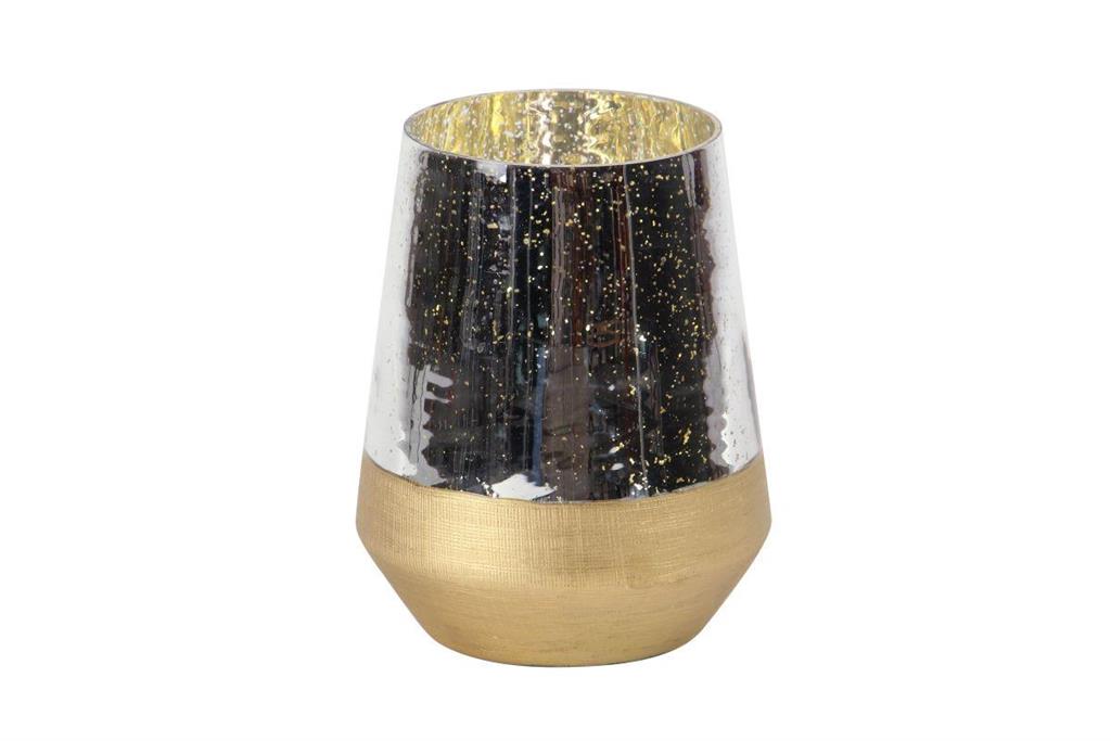 Gold Glass Modern Candle Holder