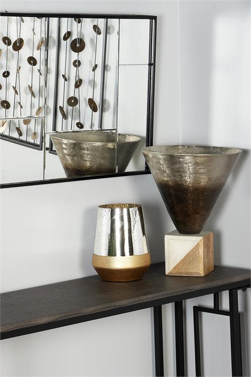 Gold Glass Modern Candle Holder