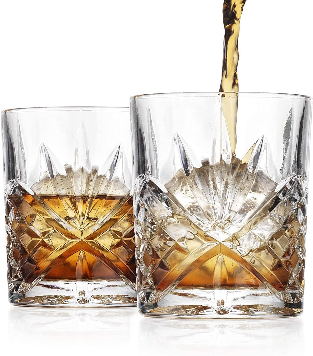 Dublin Crystal 3 Piece Double Old Fashion Chiller Set