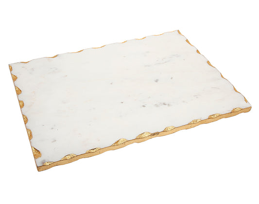 Lavi Marble Gold Organic Edge Serving Board