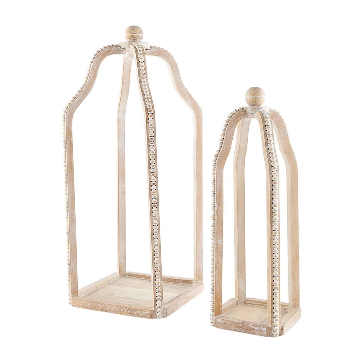 Tall Beaded Lantern Set