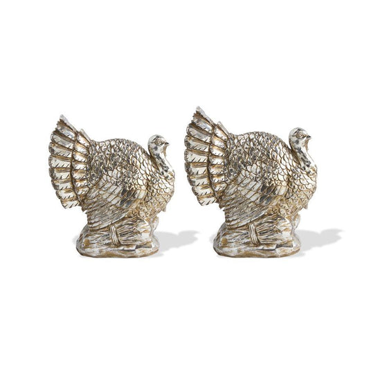 Silver Plated Two Sided Turkeys