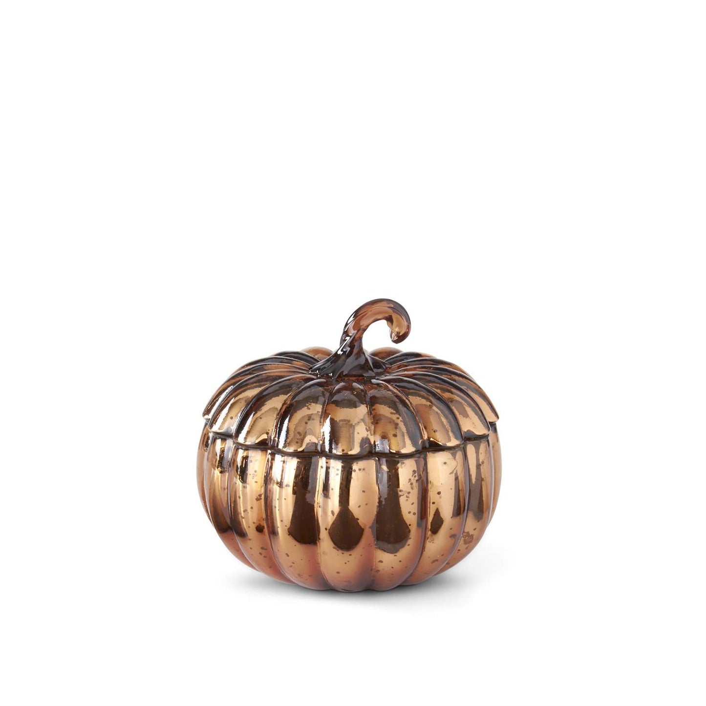 Assorted Medium Brown Mercury Glass Pumpkin Candle
