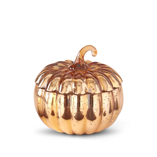 Assorted Large Orange Mercury Glass Pumpkin Poured Candle