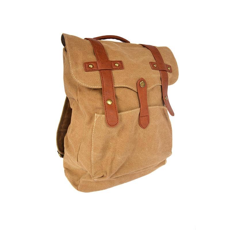 Backpack - Washed Camel Canvas