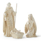 White Glitter Nativity s/3