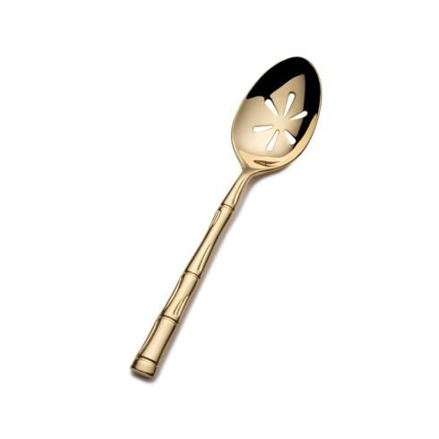 Wallace Gold Bamboo Pierced Serving Spoon