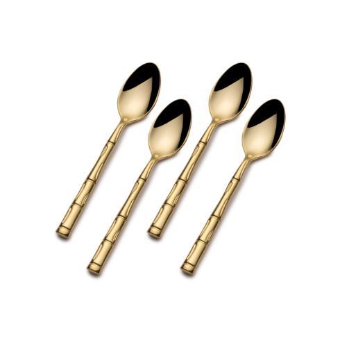 Wallace Gold Bamboo Demitasse Spoons s/4