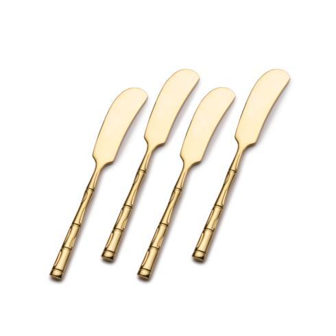 Wallace Gold Bamboo Butter Spreaders s/4