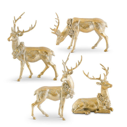 Antique Gold Resin Deer (4 Styles)