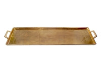 Alum. Tray w/Handles - Antique Brass