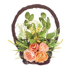 WALL HANGING FLORAL BASKET