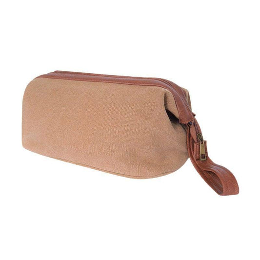 Dopp Kit - Washed Camel Canvas