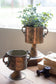 Antique Copper Finish Planters w/Handles set of 2