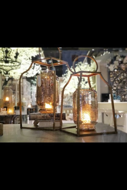 OPEN CONCEPT BRONZE LANTERNS (S/2)