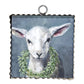 Mini Lamb with Wreath Print