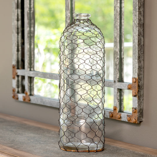 Copy of Bottle with Poultry Wire, 16"